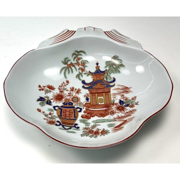 VTG MOTTAHEDEH Vista Alegre Portugal Temple 8" Shell Serving Bowl Dish READ - Picture 2 of 6